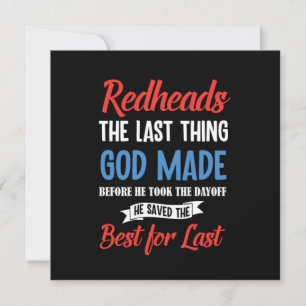 Rödhårig är den bästa Rödhåriget Red Hair Ginger G Inbjudningar