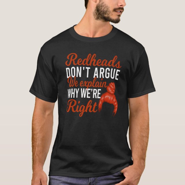 Rödhårig Argue Red Har Ginger 1 T Shirt (Framsida)