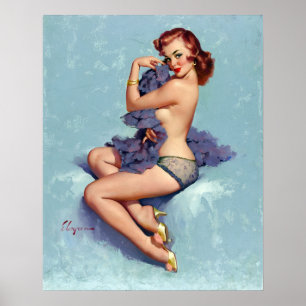 Rödhårig Beauty Pin Up Poster