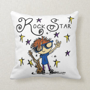 Rödhårig Boy Rockstjärna Pillow Kudde