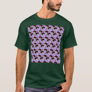 rödhårig flicka mönster lilac t shirt