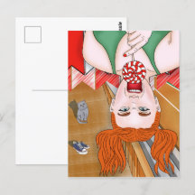 Rödhårig flicka på stadion. Naughty Girl