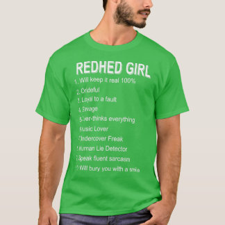 rödhårig för redd flickvän t shirt