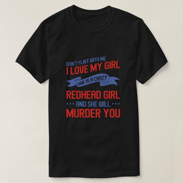 Rödhårig Girlkompis Ginger Red Hair Rödhårig Gift T Shirt (Design framsida)