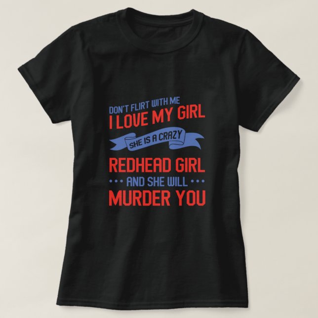 Rödhårig Girlkompis Ginger Red Hair Rödhårig Gift T Shirt (Design framsida)