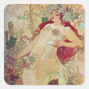Rödhårig Goddess Fyrkantigt Klistermärke