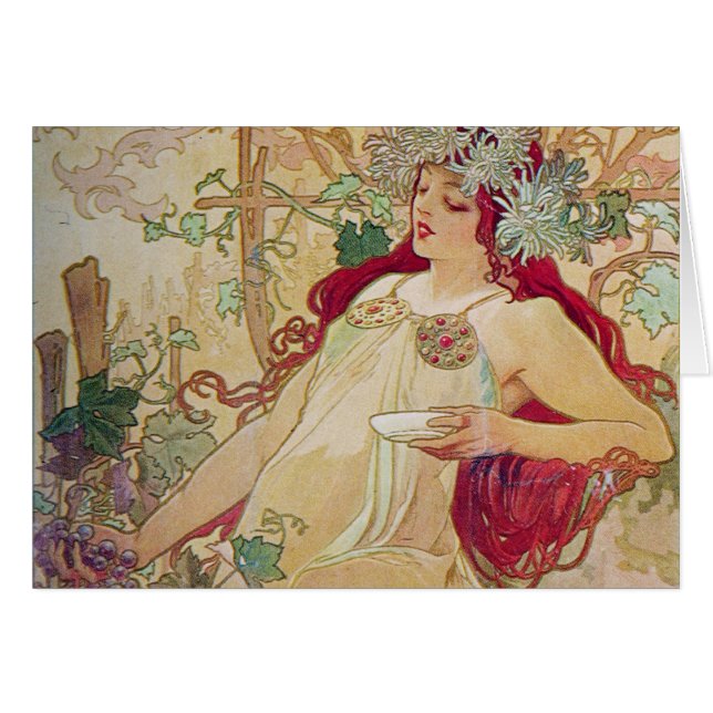 Rödhårig Goddess Hälsningskort (Framsidan Horizontal)