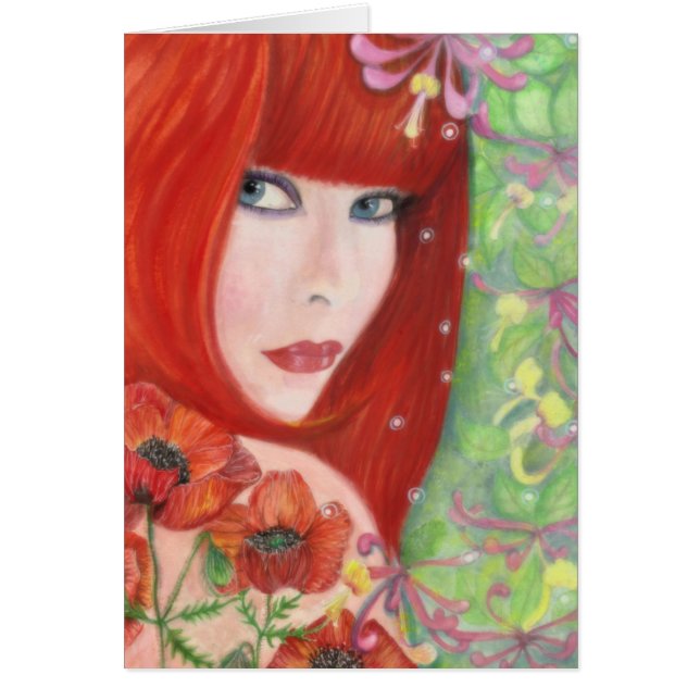 Rödhårig Hälsningskort (Framsidan)