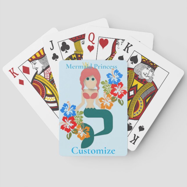Rödhårig Havsfrunprinsessa Thunder_Cove Casinokort (Baksidan)