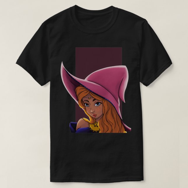 rödhårig häxa 2 t shirt (Design framsida)