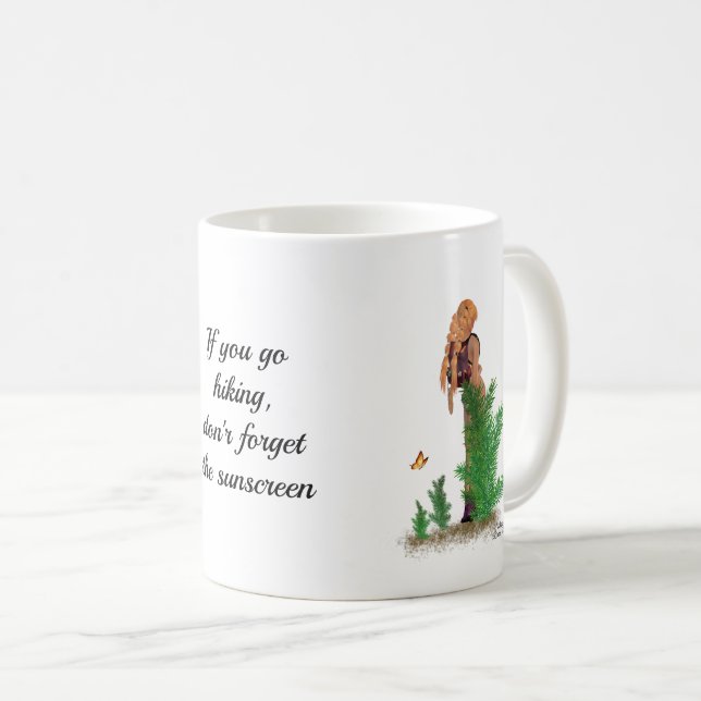 Rödhårig Hiker-ryggsäck Pinup--kaffe-kaffe Mugg (Framsida höger)