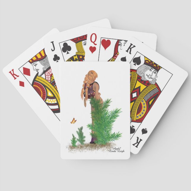 Rödhårig Hiker-ryggsäck Pinup- uppspelningskort fö Casinokort (Baksidan)