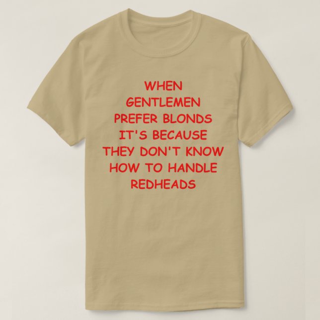 Rödhårig Joke 2 T Shirt (Design framsida)