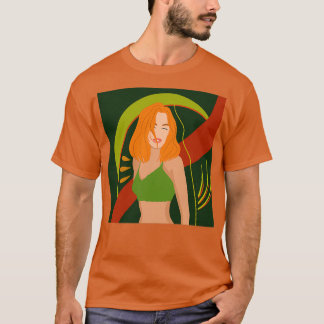 rödhårig kvinna 1 t shirt