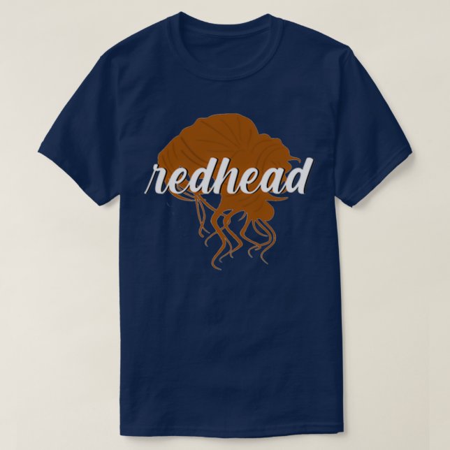 Rödhårig Messy Bun T Shirt (Design framsida)