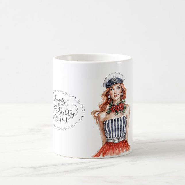 Rödhårig nautisk segling Salta kyssar Kaffemugg (Center)