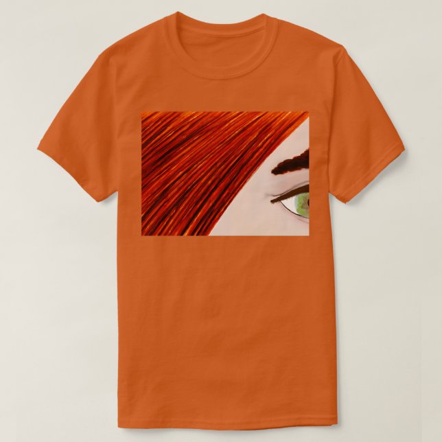 Rödhårig Öga T Shirt (Design framsida)