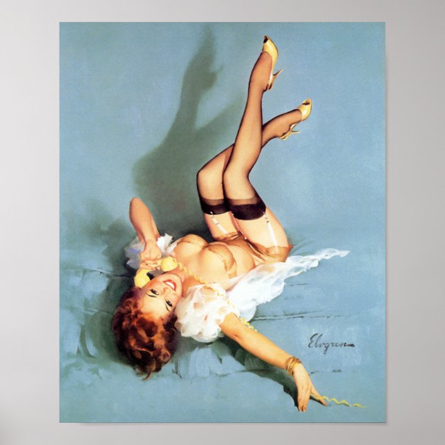 Rödhårig på telefonanslutning poster (Framsidan)