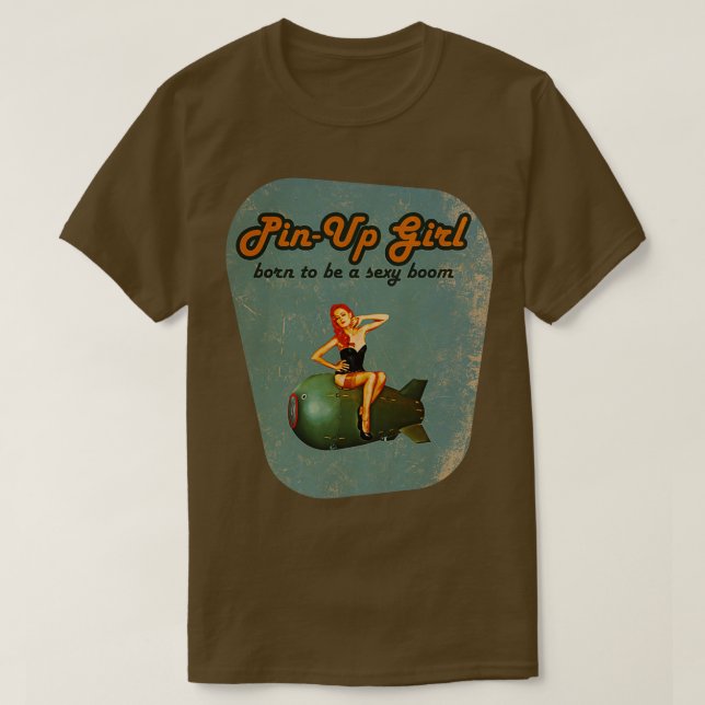 Rödhårig Pin Up 1 T Shirt (Design framsida)