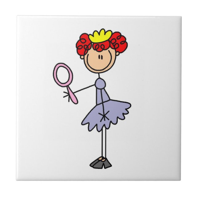 Rödhårig prinsessa kakelplatta (Framsidan)
