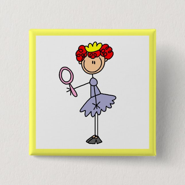 Rödhårig prinsessa knapp (Framsida)