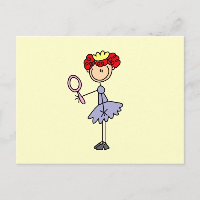 Rödhårig prinsessa vykort (Framsida)
