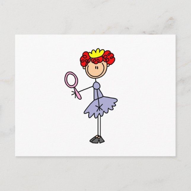 Rödhårig prinsessa vykort (Framsida)