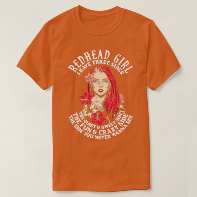 Rödhårig Red Hair Woman Gift Idea by sandmore T Shirt (Design framsida)
