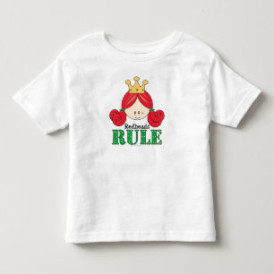 Rödhårig Rule Rödhårig Småbarn Kid Tee Shirt