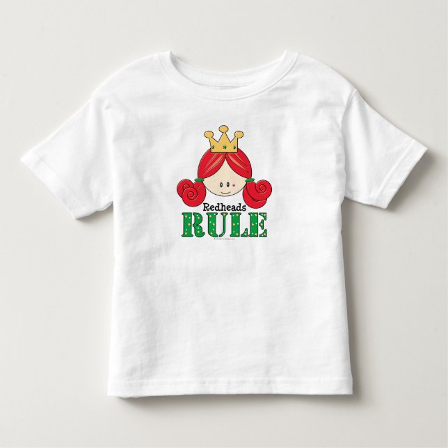 Rödhårig Rule Rödhårig Småbarn Kid Tee Shirt (Framsida)