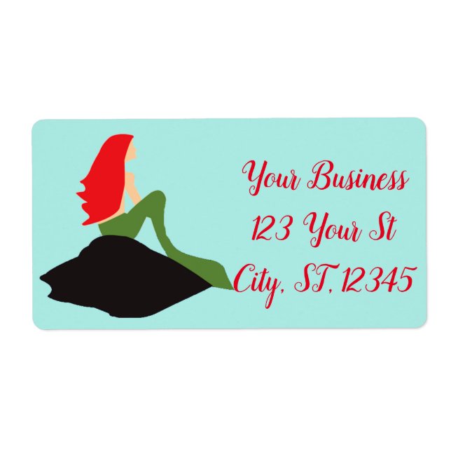 Rödhårig Sjöjungfru Sitta Thunder_Cove Fraktsedel (Framsidan)