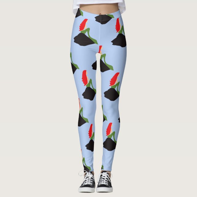 Rödhårig Sjöjungfru Sitta Thunder_Cove Leggings (Framsida)