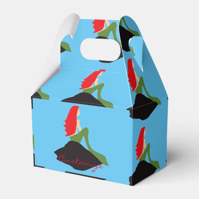 Rödhårig Sjöjungfru Sitta Thunder_Cove Presentaskar (Framsidan Sidan)