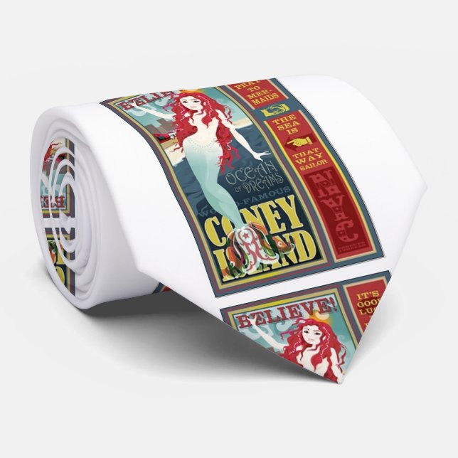 rödhårig sjöjungfruar på öar slips (Rullad)