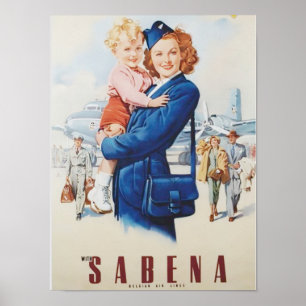 Rödhårig Stewardess Poster