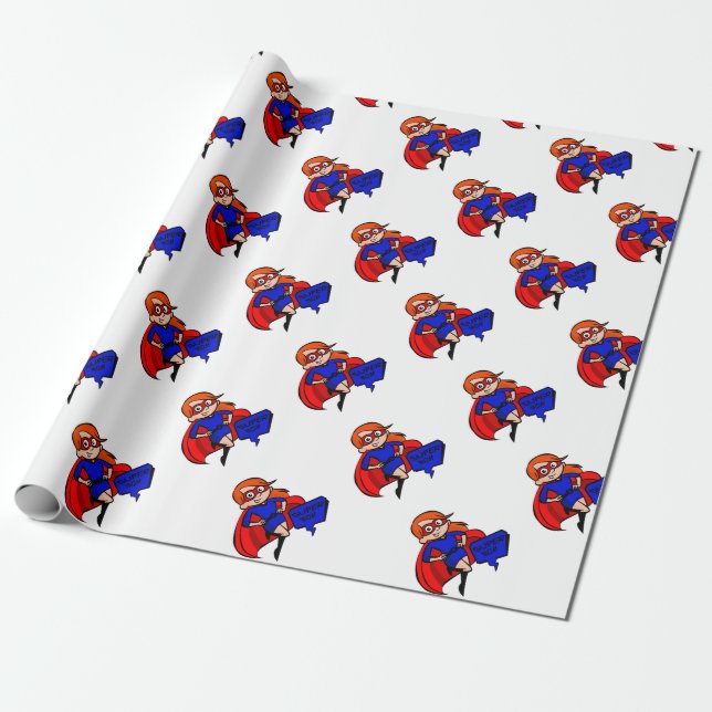 rödhårig toppen mamma presentpapper (Utrullad)