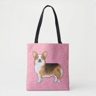 Rödhårig Tri Pembroke Welsh Corgi Kärlek Rosa Tygkasse
