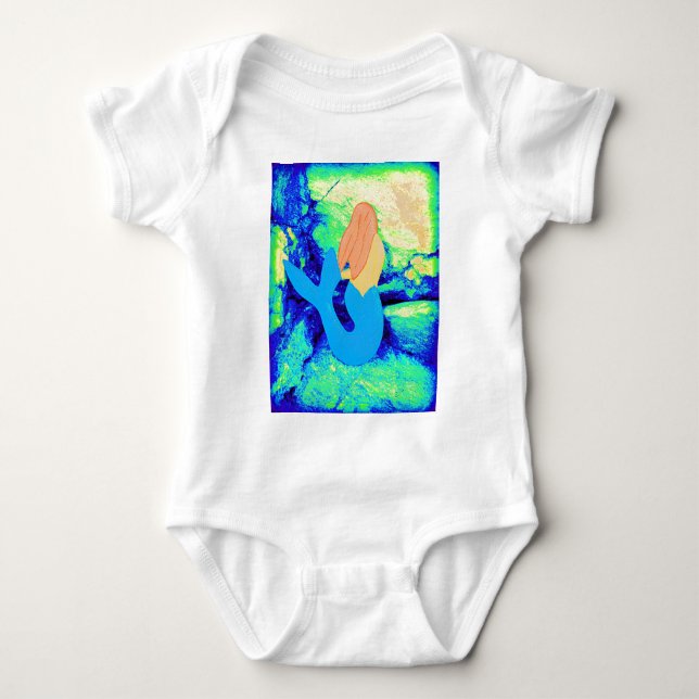 rödhårig utformning av sjöjungfrun tee shirt (Framsida)