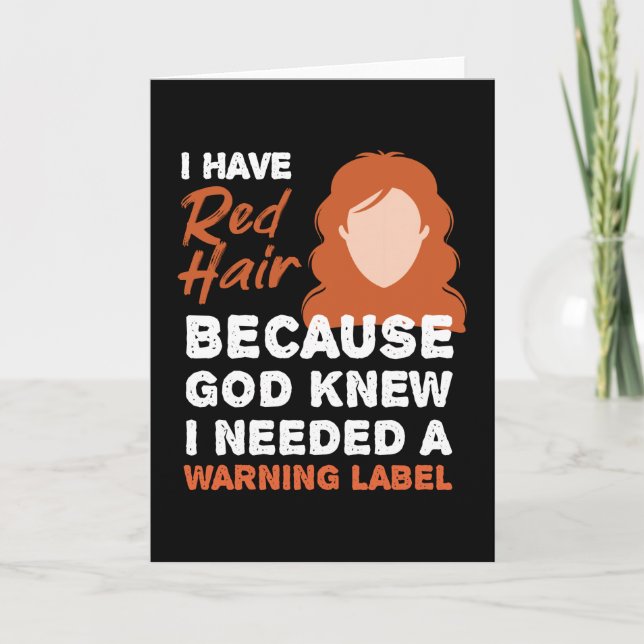 Rödhårig Varningsetikett Mc1r Red Hair Kort (Framsida)