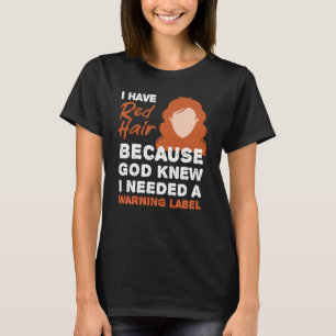 Rödhårig Varningsetikett Mc1r Red Hair T Shirt