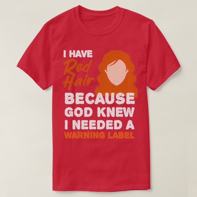 Rödhårig Varningsetikett Mc1r Red Hair T Shirt (Design framsida)