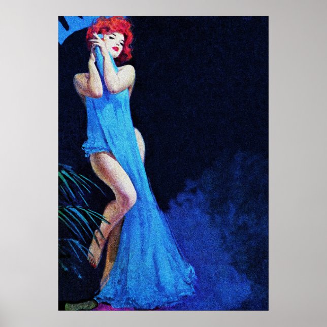 Rödhårig Vintage av striptease  Poster (Framsidan)