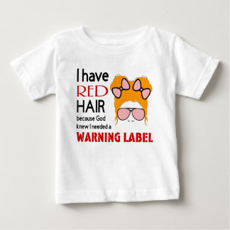 Rödhårig Warning Label Girl T-Shirt