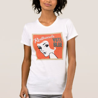 Rödhårigen röstar blått! Crew bra jersey T Shirt