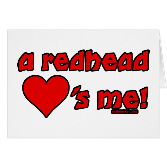 Rödhåriget älskar mig OBS kort (Framsidan Horizontal)