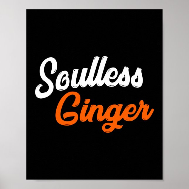 Rödhåriget Funny Soulless Ginger Dia De Los Muerto Poster (Framsidan)
