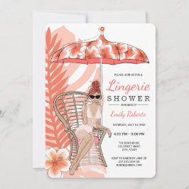 Rödhåriget Lingerie Shower Inbjudningar