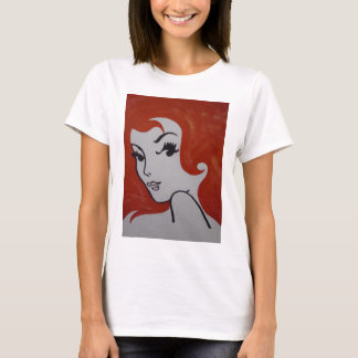 Rödhåriget målar Pippi baksida Tee Shirt