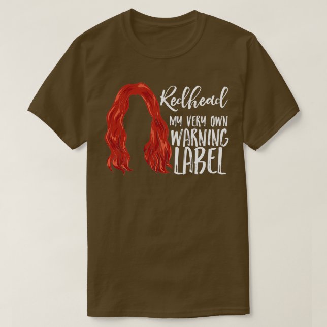 Rödhåriget rödhårig - etikett t shirt (Design framsida)
