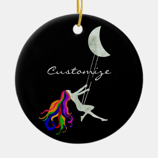 Rödhåriget Thunder_Cove för växling av måne Julgransprydnad Keramik (Framsidan)